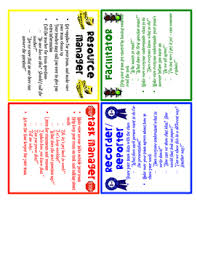 Group Roles Placemat Cpm Junior High Math Group Roles Group Work
