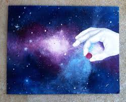 The Creator And His Creations Mixed Media Acrylic Galaxy Painting On Canvas Board With Graphite Hand Drawing 11 B Galaxy Painting Galaxy Art Scripture Doodle