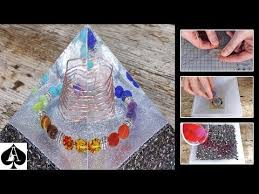 Large Orgonite Pyramid With Chakra Stones Crystals And Epoxy Resin Youtube Orgonite Pyramids Diy Crystals Resin Crafts
