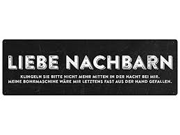 Liebe Nachbarn Turschild Klingelschild Nachbarschaft Geschenk Einzug Haus Wohnung Liebe Nachbarn Geschenk Einzug Turschilder