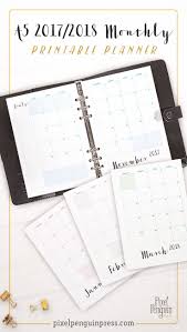 Monthly Planner 2020 2021 A5 Bullet Journal Inserts A5 Size Etsy Monthly Planner Printable Printable Planner Planner