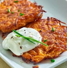 Sweet Potatoes Latkes Recipe Scones Recipe Easy Easy Dinner Recipes Crockpot Sweet Potato Latkes