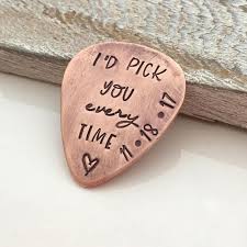 Don't need them quite yet? 7th Anniversary Gift For Him I D Pick You Every Time Copper Guitar Picks Personalized Gift Valentine Gift Husband 7 Year Anniversary Gifts For Husband Anniversary Gifts