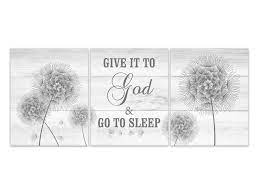 Sleep&go bei hotelspecials schnell & sicher buchen mit tiefpreisgarantie! Give It To God And Go To Sleep Sign Farmhouse Decor Dandelion Wall A Wall Art Boutique