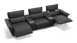 Schwarzes leder fernsehsofa heimkino kinosofa von kino sofa 3 sitzer bild. Kinosofa Fur Das Heimkino Kaufen Sofanella