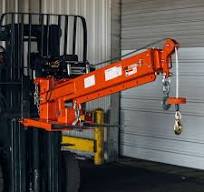 Fork-Mounted Adjustable Hoist Pivoting Jib Boom Crane