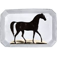 Horse Platter Arabian John Derian White Tableware Handmade Ceramics