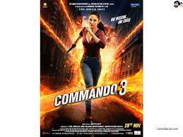 ^ vidyut jammwal, adah sharma, angira dhar in commando 3; Angira Dhar In The Poster Of Aditya Datt S Bollywood Action Film Commando 3