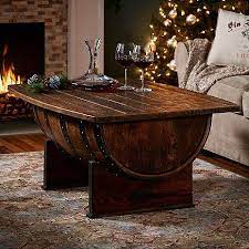 Store magazines, games, bottles, blankets and more in the storage area below the hinged table top. Handmade Vintage Oak Whiskey Barrel Coffee Table Fici Rustik Mobilya Kahve Masasi