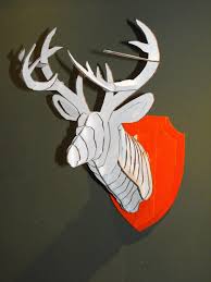 There are some small changes to the rather than having a thin neck that acts as a base for the skull like a human would, his neck is. 3d Cardboard Duct Tape Deer Head Trophy With Template 12 Steps With Pictures Instructables