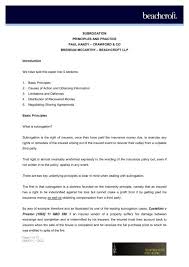 The insurer is probably following the terms of your insurance policy and trying to determine if someone (other than the injured person or . Subrogation Principles And Practice Paul Handy