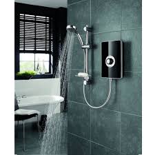Electric Shower Triton System Control Water Pressure Power 8 5kw Black Gloss With Images Electric Showers Modern Shower Bathroom Shower