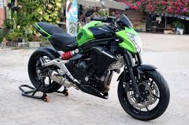 มอเตอร ไซค kawasaki er 6n 650 smokybike มอเตอร ไซค ยาง