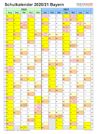Kalender 2021 bayern ferien feiertage excel vorlagen from www.kalenderpedia.de. Schulkalender 2020 2021 Bayern Fur Excel