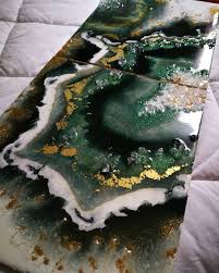 Malachite Inspired Artwork Mv Gemandresinart Fluidartwork Emergingartist Instaart Resin Art Painting Resin Wall Art Pouring Painting