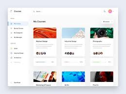 Courses Dashboard Photography Subjects Webpage Design Creative Web Design