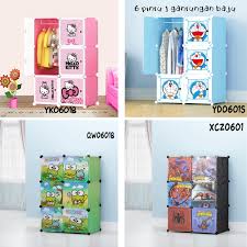 Dengan mulai memiliki lemari yang minimalis ini, kamu juga bisa mulai mengajarkan kerapihan kepada anak lewat lemari ini. Lemari Pakaian Plastik Portable Import 6 Pintu Praktis Premium Matte Elegant Karakter Doraemon Yd0601s