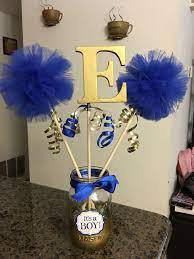 Royal Blue And Gold Baby Shower Centerpiece Prince Baby Shower Gold Baby Showers Royal Prince Baby Shower