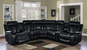 Ritz Blk 3 Pc Ritz Black Leather Air Power Motion Sectional Sofa Recliner Ends Speaker Console Sectional Sofa With Recliner Sectional Sofa Leather Sectional Sofas