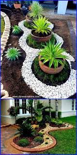 Wherever you're using pebbles in your garden, you'll need to first dig out the area for them, and put up some kind of barrier. Affordable Pebble Garden Decor Ideas