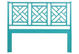 Wicker paradise barbados rattan headboard, twin. Chippendale Headboard Turquoise On Onekingslane Com Open Frame Headboard Wicker Headboard Rattan Headboard