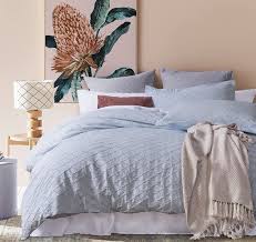 Duvet covers come in a large number of sizes, patterns, colors, shapes, and designs. Amazon Com Phf Cotton Yarn Dyed Duvet Cover Set King Size 106 X 92 Wrinkled Texture Geometric Pattern Durable Bedding Home Decoration Pale Blue Home Kitchen