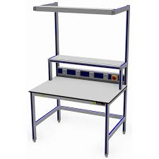The standard height of 34 matches most tablesaw heights, allowing the workbench to double as an outfeed support. Esd Work Table Build Up Light Mycleanroom De Adiform Width 1200mm