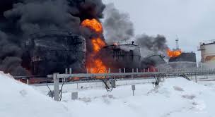 Russian oil depot on fire after attempted Ukrainian drone attack | Reuters