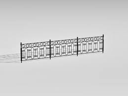 Decorative Guard Rail Fence 3d Model 3d Studio 3ds Max Autocad Files Free Download Modeling 34428 On Cadnav 3d Model Rail Fence Model