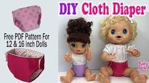 How To Make Baby Alive Doll Reusable Diapers Free Pdf Pattern Audio Fix Youtube