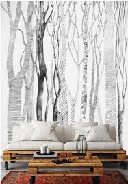 Birch Tree Peel And Stick Wallpaper Birch Tree Peel And Stick Wallpaper Mural Removable Forest Etsy In 2020 Tree Wallpaper Bedroom Temporary Wall Birch Tree Mural