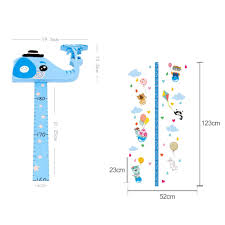 Details About Kids Height Growth Chart Ruler 3d Movable Animal Head Measurement Wall Decals