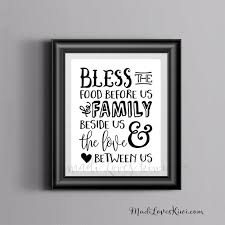 800 x 636 jpeg 133 кб. Bless The Food Before Us Kitchen Wall Art Inspirational Quote Dining Room Sign Madi Loves Kiwi Digital Downloads