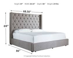 The highfield upholstered wingback bed is beautifully made. Sorinella California King Upholstered Bed With Storage By Ashley Furniture Nis661492850 Missouri Furniture
