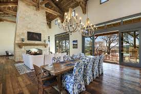 Hooker furniture hill country applewhite 60 5pc dining room set in dark wood. Texas Hill Country Residence Rustic Dining Room Austin By Woodco Houzz