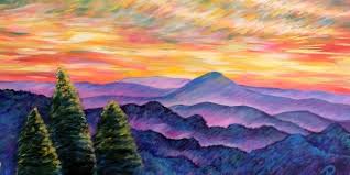 Purple mountain majesties refers to the shade of the pikes peak in colorado springs, colorado, which inspired bates to write the poem. Purple Mountains Majesty Rachel Santel Professional Artist