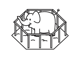 Does your child have a favourite pet? Coloring Page Elephant In Cage Free Printable Coloring Pages Img 17707