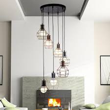 Office Personality Combination Lamp 7head American Rural Double Staircase Retro Multi Pendant Light Creative Restaurant Loft Multi Pendant Light Pendant Lightspendant Light Loft Aliexpress