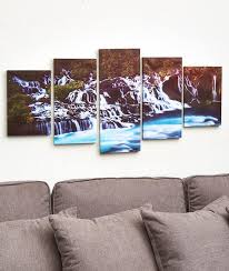 5 Pc Waterfall Canvas Wall Art Set