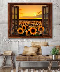 Sunflower Garden Wall Art Room Decor