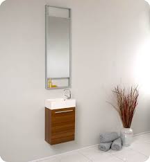 small teak modern bathroom vanity