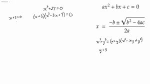 Each Cubic Equation Using Factoring