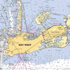 Florida Key West Nautical Chart Decor
