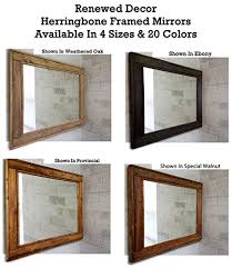 natural rustic wood framed mirror