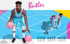 The heat's city edition jerseys are officially nicknamed the vice jerseys because of the color similarities with the logo of the popular 1984 tv series miami vice. 2019 20 Miami Heat Vice Uniform Collection Miami Heat