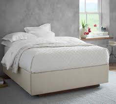 upholstered storage platform bed with
