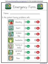 Preschool Doctor Whats Wrong Chart Dramatic Play Area