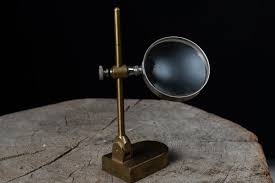 Swedish Brass Desktop Magnifying Glass