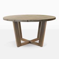 wood round outdoor dining table