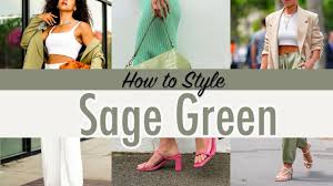 with sage green clothing